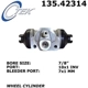 Purchase Top-Quality Cylindre de roue arrière par CENTRIC PARTS - 135.42314 pa5