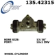 Purchase Top-Quality Cylindre de roue arrière par CENTRIC PARTS - 135.42315 pa1