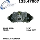 Purchase Top-Quality Cylindre de roue arrière par CENTRIC PARTS - 135.47007 pa3