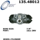 Purchase Top-Quality Rear Wheel Cylinder by CENTRIC PARTS - 135.48012 pa1