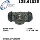 Purchase Top-Quality Cylindre de roue arrière par CENTRIC PARTS - 135.61035 pa2