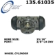Purchase Top-Quality Cylindre de roue arrière par CENTRIC PARTS - 135.61035 pa6