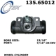Purchase Top-Quality Cylindre de roue arrière par CENTRIC PARTS - 135.65012 pa1