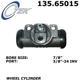 Purchase Top-Quality Rear Wheel Cylinder by CENTRIC PARTS - 135.65015 pa1