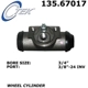 Purchase Top-Quality Cylindre de roue arrière par CENTRIC PARTS - 135.67017 pa5