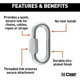 Purchase Top-Quality Safety Chain Quick Link by CURT MANUFACTURING - 82901 pa10