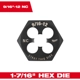 Purchase Top-Quality MILWAUKEE - 49-57-5365 - Hex Threading Die pa2