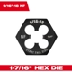 Purchase Top-Quality MILWAUKEE - 49-57-5368 - Hex Threading Die pa2