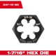 Purchase Top-Quality MILWAUKEE - 49-57-5376 - Hex Threading Die pa3