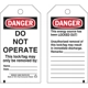 Purchase Top-Quality BRADY - 66050 - DANGER Do Not Operate Energy Source Lockout Tagout Tags pa2