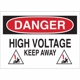 Purchase Top-Quality BRADY - 84887 - Danger High Voltage Keep Away Sign pa1