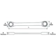Purchase Top-Quality GEAR WRENCH - 9201D - 5/16" x 3/8" 12-Point Straight Head 72-Teeth Ratcheting Chrome Double Box End Wrench pa2