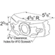 Purchase Top-Quality GROTE INDUSTRIES - 43760 - 4 5/8" Corner Radius Brackets For 2" & 2½" Round Lights pa3
