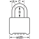 Purchase Top-Quality MASTER LOCK - 175D - 2in Wide Combination Solid Body Padlock pa1