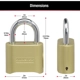 Purchase Top-Quality MASTER LOCK - 175D - 2in Wide Combination Solid Body Padlock pa3