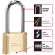 Purchase Top-Quality MASTER LOCK - 175DLH - 2 in Wide Resettable Combination Brass Padlock pa3