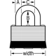 Purchase Top-Quality MASTER LOCK - 500D - 1-3/4in Wide Laminated Steel Warded Padlock pa2