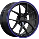 Purchase Top-Quality DAI WHEELS - DW1321602 - SKY Gloss Black - Purple Lip Wheel by - (16x7.0 40mm) pa2