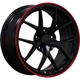 Purchase Top-Quality DAI WHEELS - DW1321801 - SKY Gloss Black - Red Line Wheel  (18x8.0 40mm) pa31