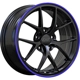 Purchase Top-Quality DAI WHEELS - DW1321802 - SKY Gloss Black - Purple Lip Wheel (18x8.0 40mm) pa1