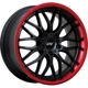 Purchase Top-Quality Gloss Black - Red Lip  alloy by DAI WHEELS (17x7.5 45.0 mm) pa1