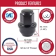 Purchase Top-Quality COYOTE WHEEL ACCESSORIES - 661148BLK - Lug Nut pa2