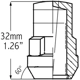 Purchase Top-Quality COYOTE WHEEL ACCESSORIES - 741145BLK -  Acorn Bulge Wheel Locks pa2