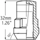 Purchase Top-Quality COYOTE WHEEL ACCESSORIES - 741148JBLK -  Acorn Bulge Wheel Locks pa4