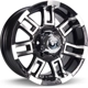 Purchase Top-Quality Crush Black Machined Wheel by RTX (16x8 12mm) pa4