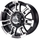 Purchase Top-Quality Crush Black Machined Wheel by RTX (16x8 12mm) pa5