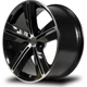 Purchase Top-Quality SMS Black Machined Wheel by RTX (17x7.5 40mm) pa2