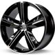 Purchase Top-Quality SMS Black Machined Wheel by RTX (17x7.5 40mm) pa4