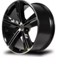 Purchase Top-Quality SMS Black Machined Wheel by RTX (18x7.5 20mm) pa1