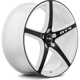 Purchase Top-Quality Illusion White and Black Wheel by RTX (20x8.5 45mm) pa3