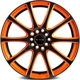 Purchase Top-Quality Blaze Orange and Black Wheel by RTX (17x7.5 42mm) pa3
