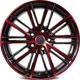 Purchase Top-Quality Strobe 5 Black Machined Red Wheel by RTX (18x8 45mm) pa3