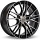 Purchase Top-Quality Vertex Black Machined Wheel by RTX (16x7 40mm) pa2