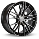 Purchase Top-Quality Vertex Black Machined Wheel by RTX (18x8 40mm) pa1