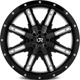 Purchase Top-Quality Ravine Black Milled Wheel by RTX (17x8 0mm) pa3
