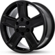 Purchase Top-Quality Glacier Satin Black Wheel by RTX (17x8 15mm) pa3