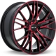 Purchase Top-Quality Vertex Black Machined Red Wheel by RTX (16x7 40mm) pa2