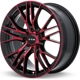 Purchase Top-Quality Vertex Black Machined Red Wheel by RTX (16x7 40mm) pa4