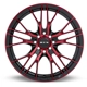 Purchase Top-Quality Vertex Black Machined Red Wheel by RTX (18x8 40mm) pa3