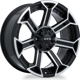 Purchase Top-Quality Peak Gloss Black Machined Wheel by RTX (18x9 0mm) pa2