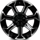 Purchase Top-Quality Peak Gloss Black Machined Wheel by RTX (20x9 0mm) pa2