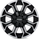 Purchase Top-Quality Peak Gloss Black Machined Wheel by RTX (18x9 18mm) pa1