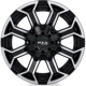 Purchase Top-Quality Peak Gloss Black Machined Wheel by RTX (18x9 18mm) pa2