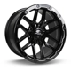 Purchase Top-Quality Volcano Gloss Black Milled Edge Wheel by RTX (18x9.5 -10mm) pa1
