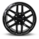 Purchase Top-Quality Volcano Gloss Black Milled Edge Wheel by RTX (18x9.5 -10mm) pa2