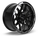 Purchase Top-Quality Volcano Gloss Black Milled Edge Wheel by RTX (18x9.5 -10mm) pa3